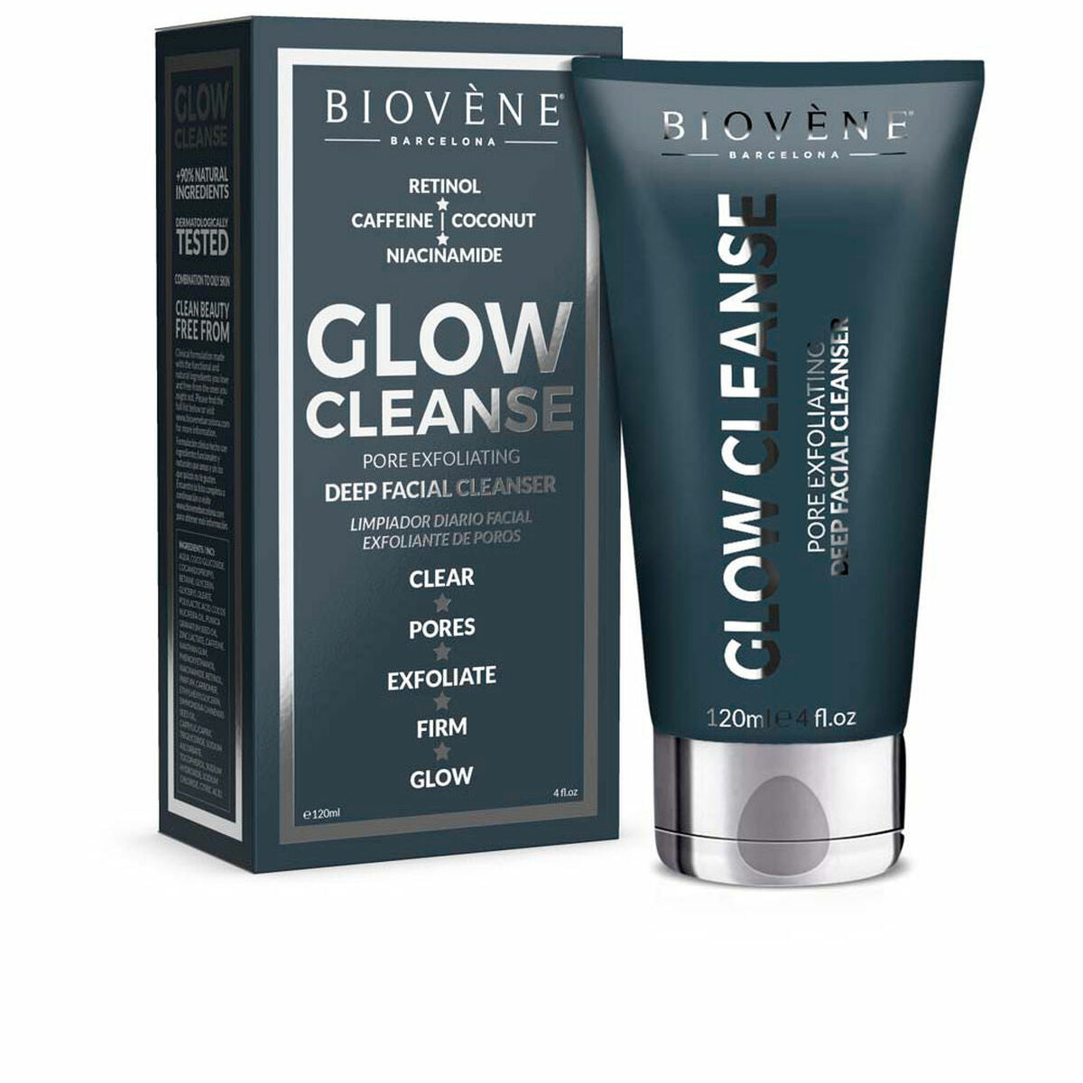 Cleansing Cream Biovène Glow Cleanse 120 ml for Women skincare packaging