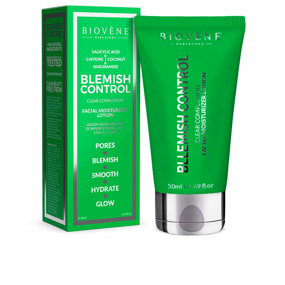Facial Cream Biovène Blemish Control 50 ml for Women skincare packaging