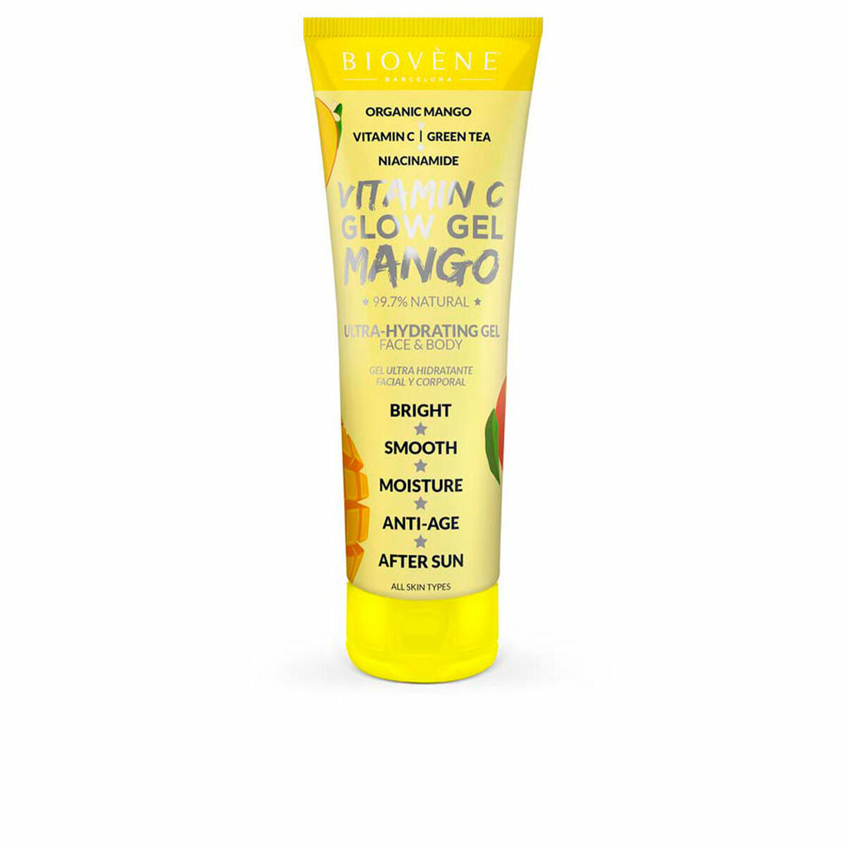 Facial Cream Biovène Vitamin C Glow Gel Mango 200 ml for Women skincare packaging