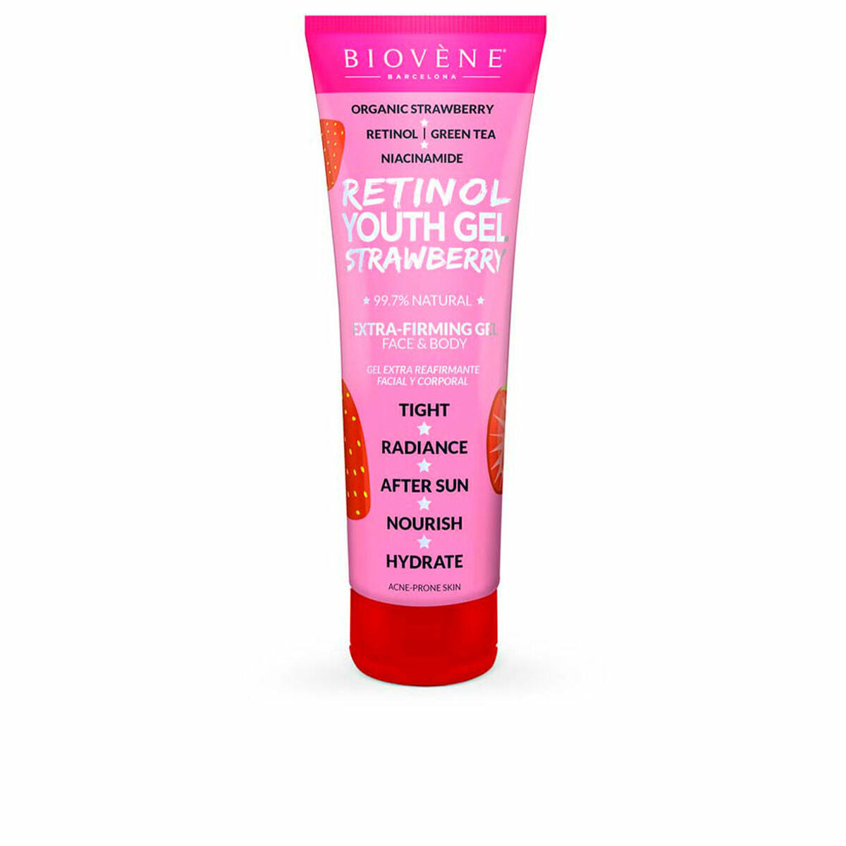 Firming Cream Biovène Strawberry 200 ml for Women skincare packaging