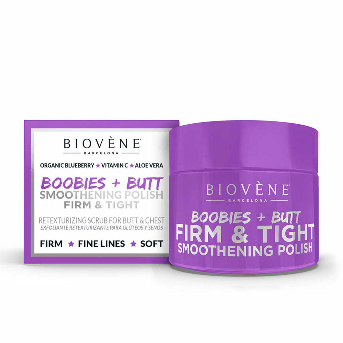 Body Exfoliator Biovène Smoothening Polish Firm Tight 50 ml product packaging