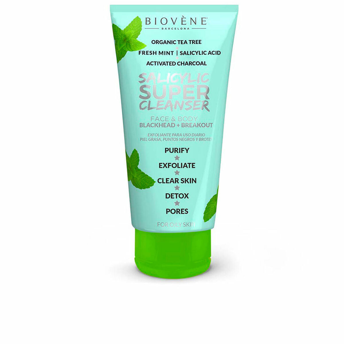 Facial Cleansing Gel Biovène Salicyclic Super 200 ml for Women skincare packaging