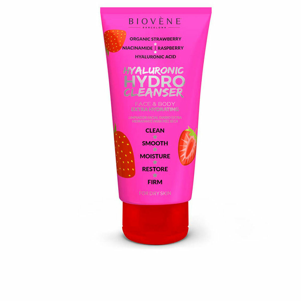 Facial Cream Biovène Hyaluronic Hydro Cleanser 200 ml for Women skincare packaging