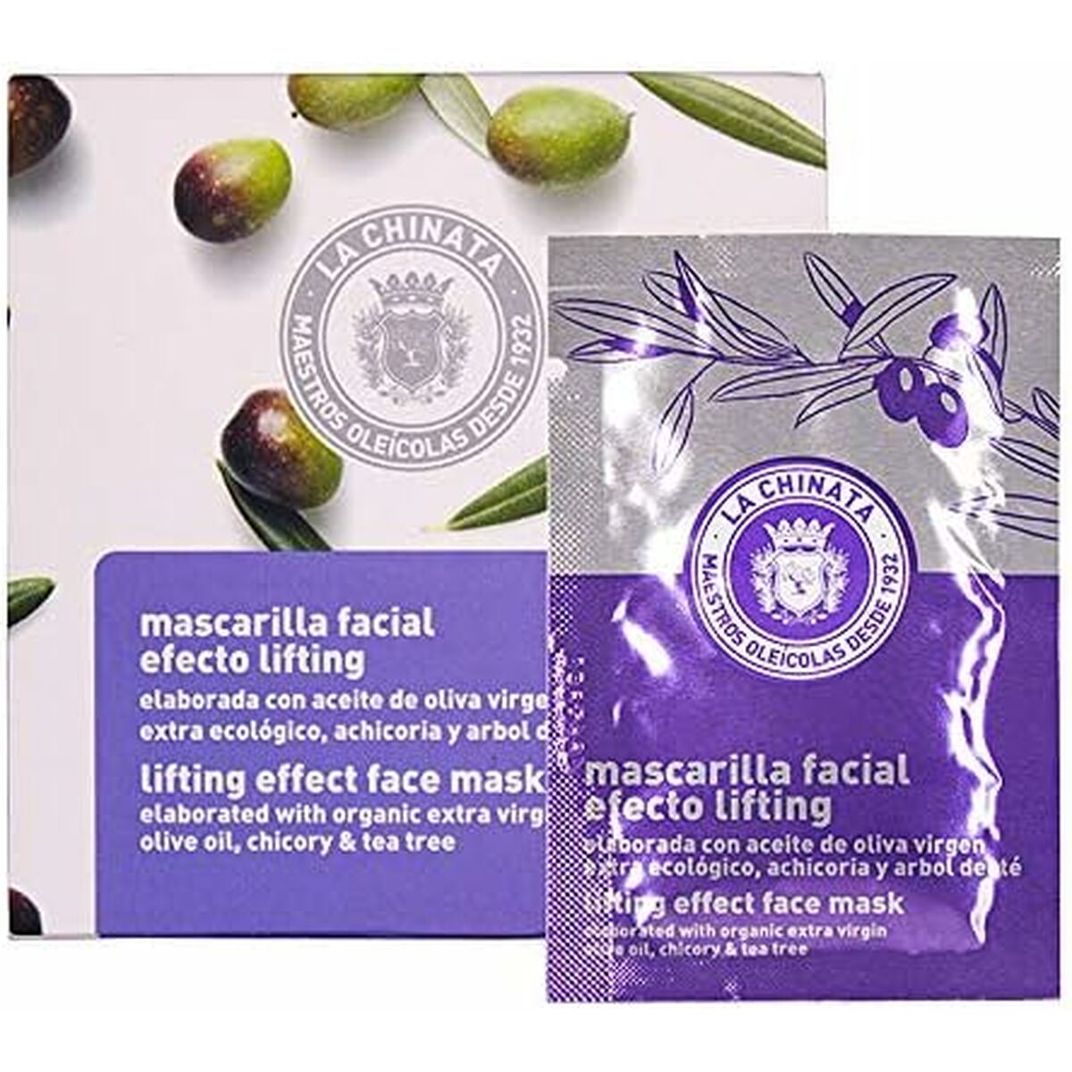Moisturizing Facial Mask La Chinata Lifting Effect 40 ml mask packaging