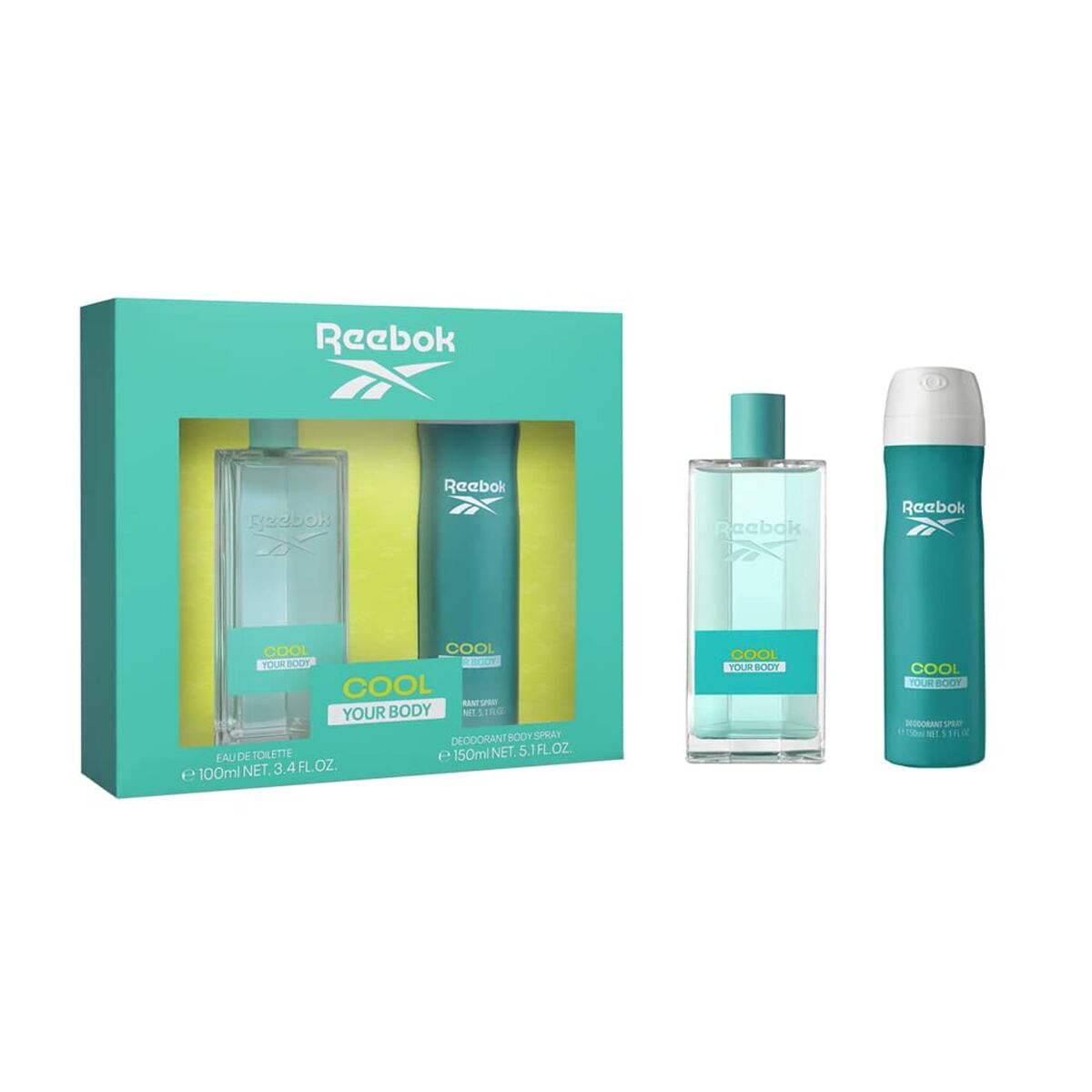 Women's Perfume Set Reebok Cool Your Body 2 Pieces for Women product packaging