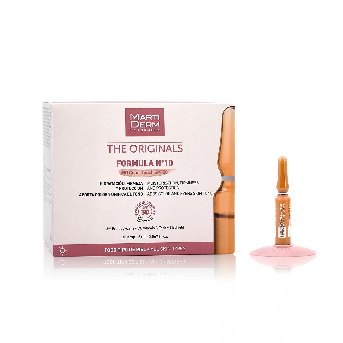 Facial Cream Martiderm THE ORIGINALS Spf 30 2 ml for Women skincare packaging