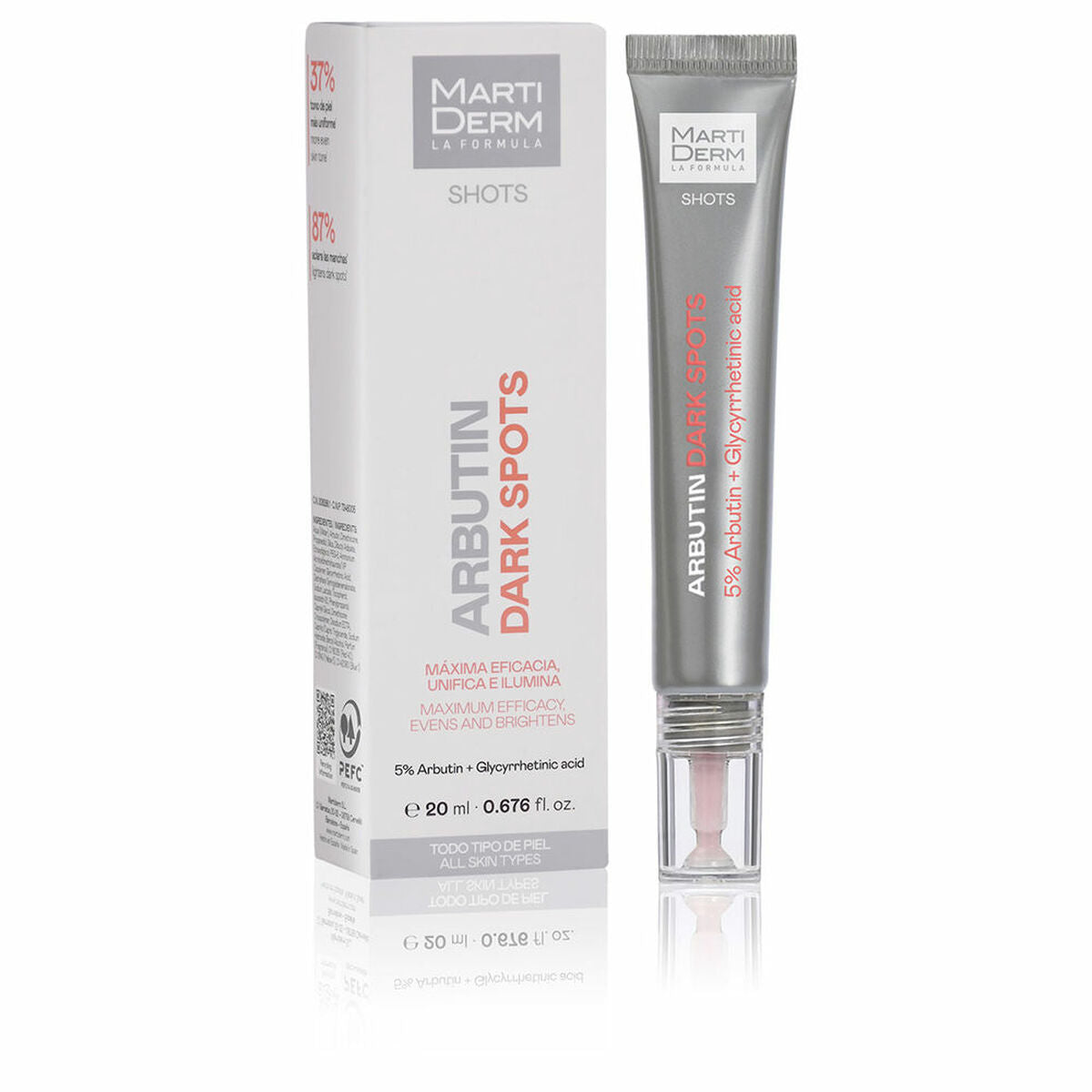 Hydrating Facial Cream Martiderm SHOTS 20 ml for Women skincare packaging