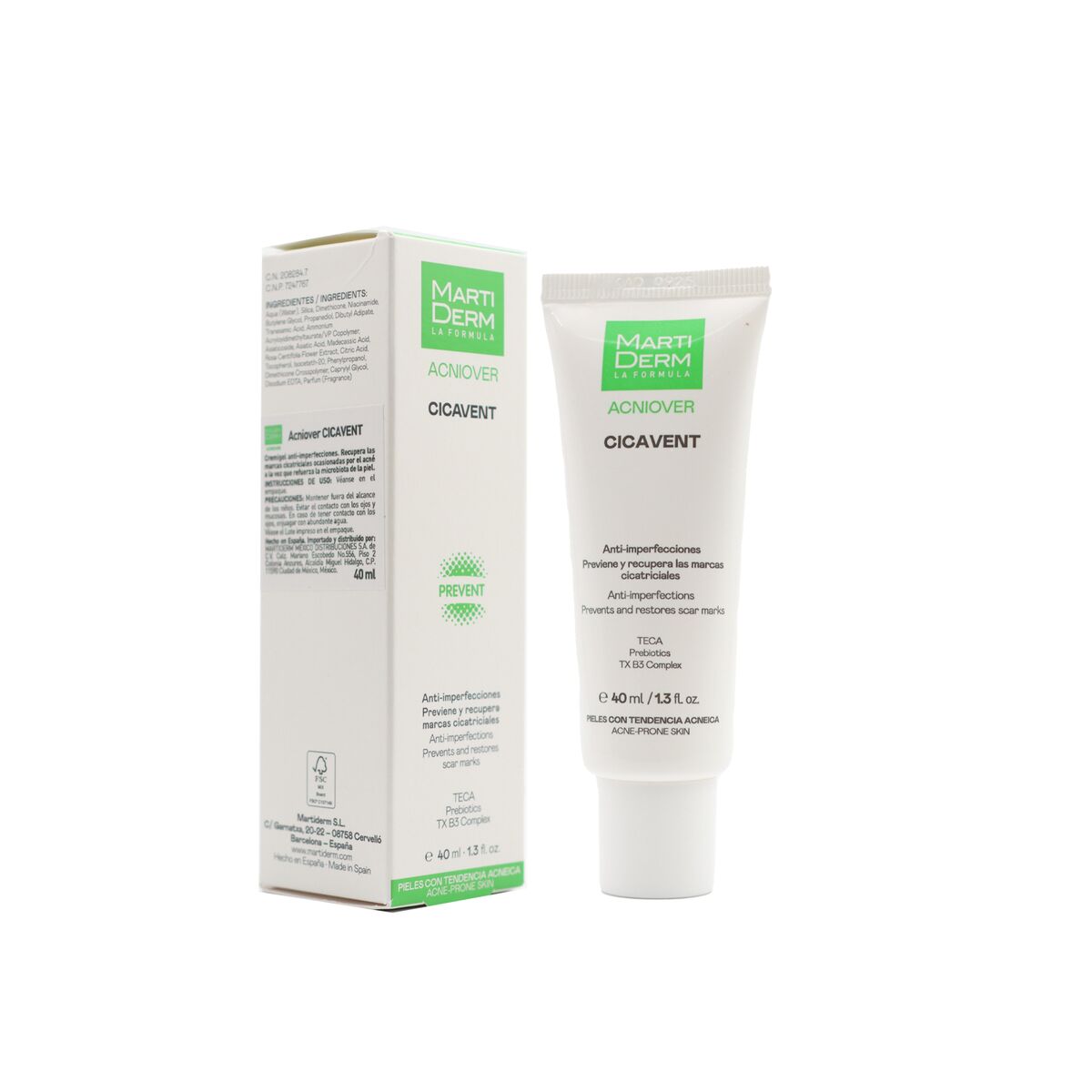 Anti-imperfection Care Martiderm ACNIOVER 40 ml product packaging