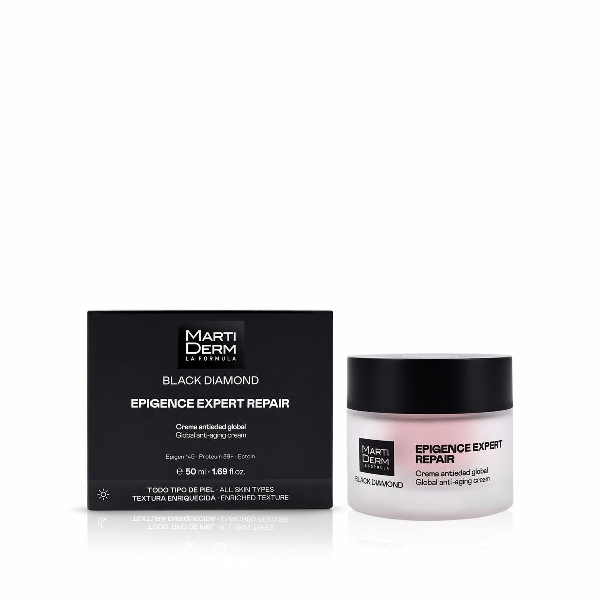 Facial Cream Martiderm BLACK DIAMOND 50 ml for Women skincare packaging