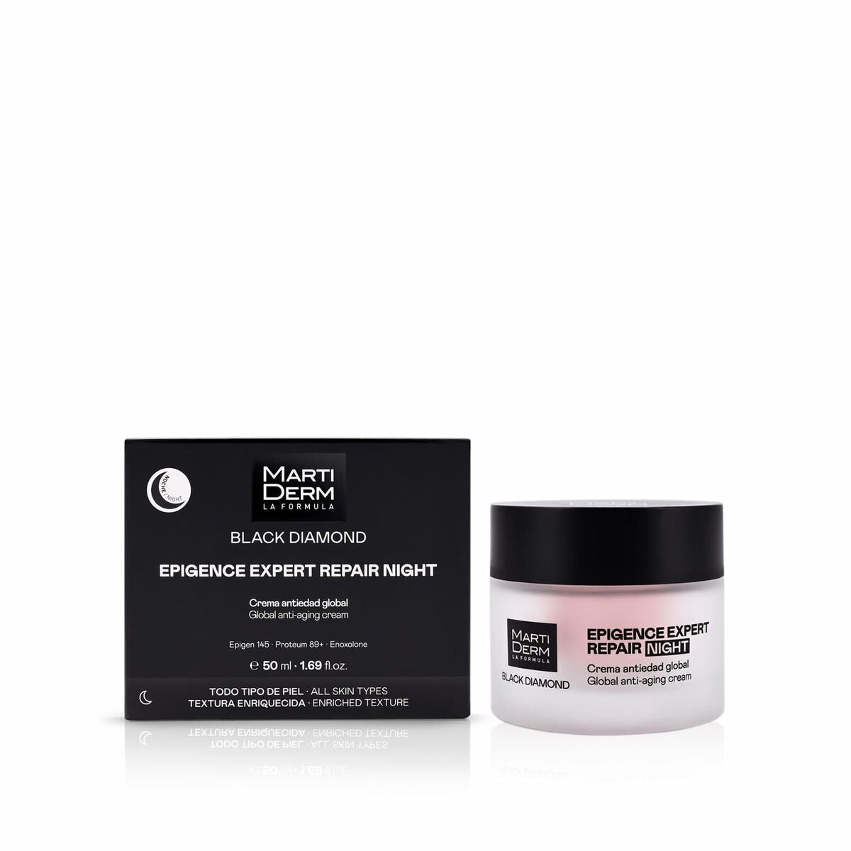 Facial Cream Martiderm BLACK DIAMOND 50 ml for Women skincare packaging
