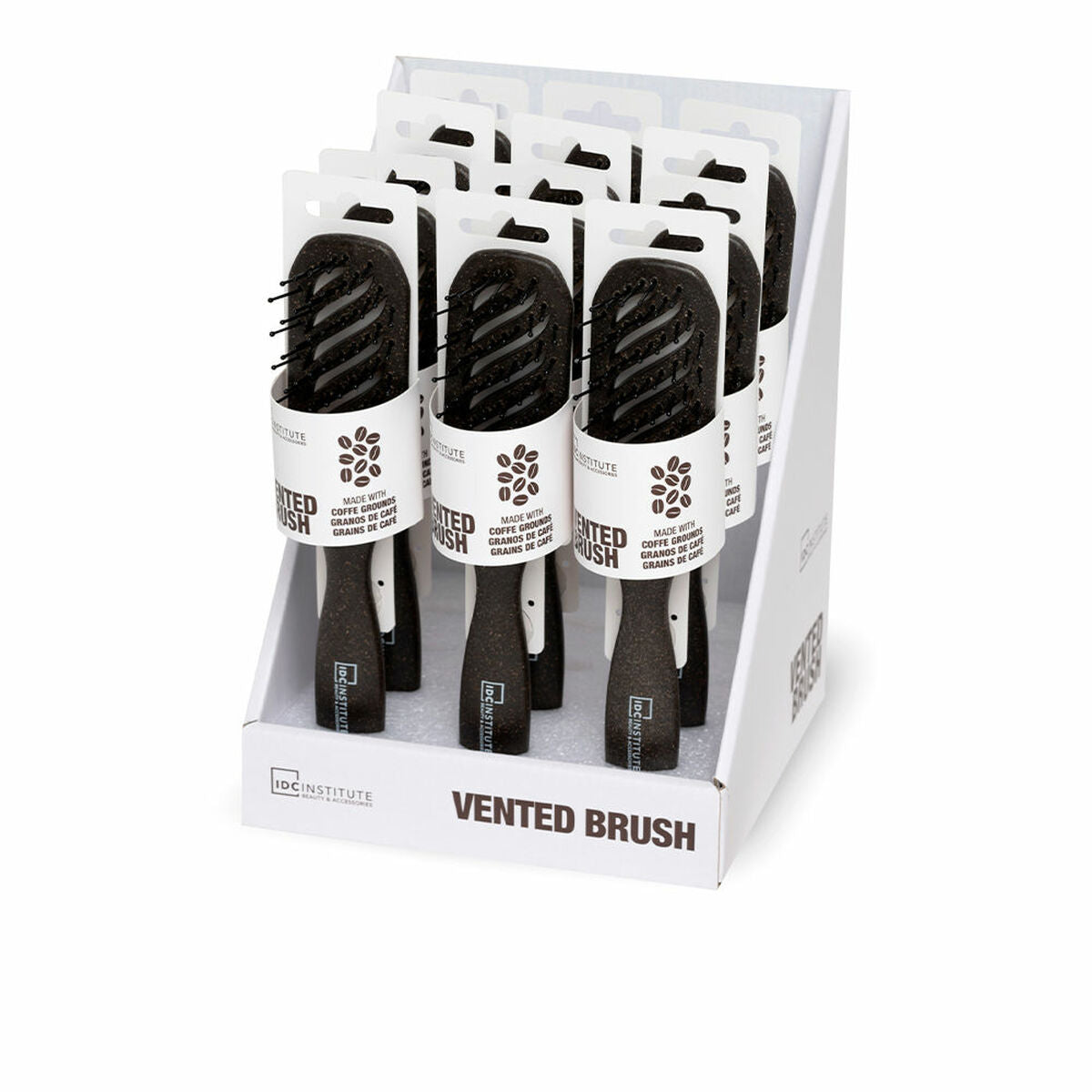 Detangling Hairbrush IDC Institute Dark brown product packaging
