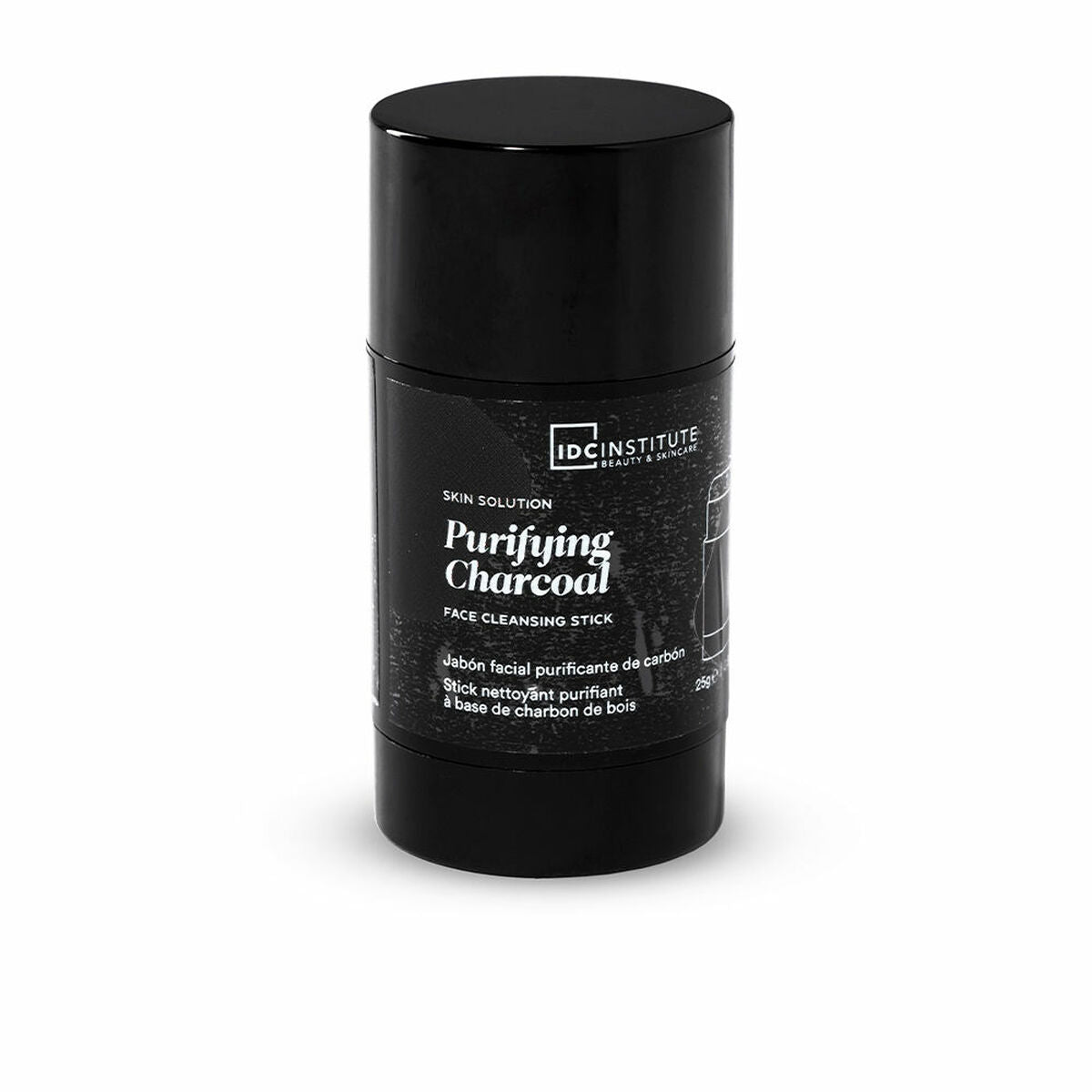 Facial Cleanser IDC Institute Purifying Charcoal 25 g Active charcoal Purifying Stick for Women skincare packaging