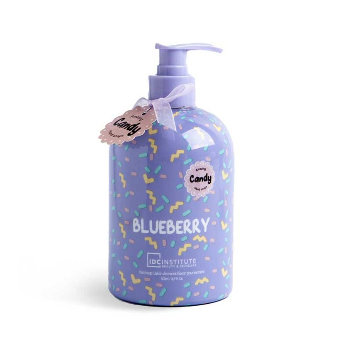 Disinfectant Hand Gel IDC Institute Candy Blueberry 500 ml Forest fruits skincare packaging