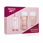 Women's Perfume Set Reebok ACTIVATE YOUR SENSES 3 Pieces product packaging