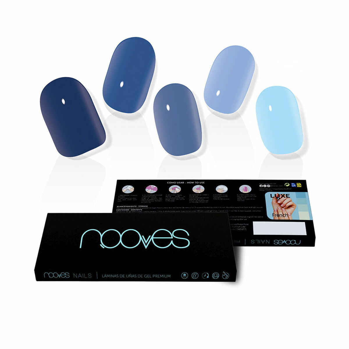 False nails Nooves Melancholic heart Solid Gel Self-adhesives 20 Pieces skincare packaging