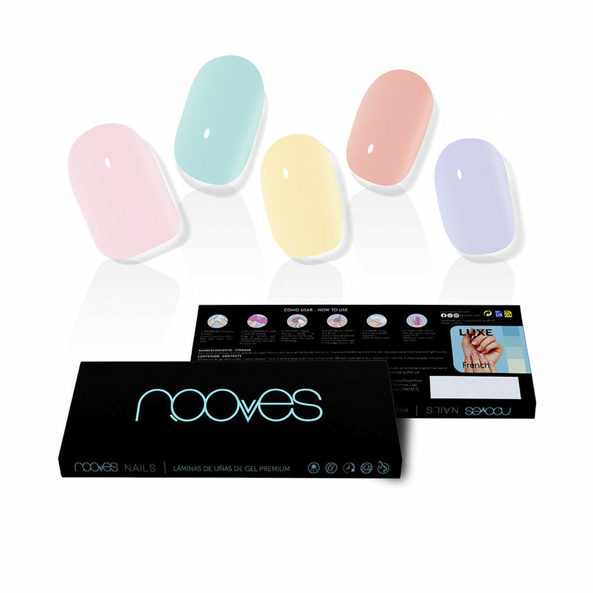False nails Nooves Bridge Gel Self-adhesives 20 Pieces skincare packaging