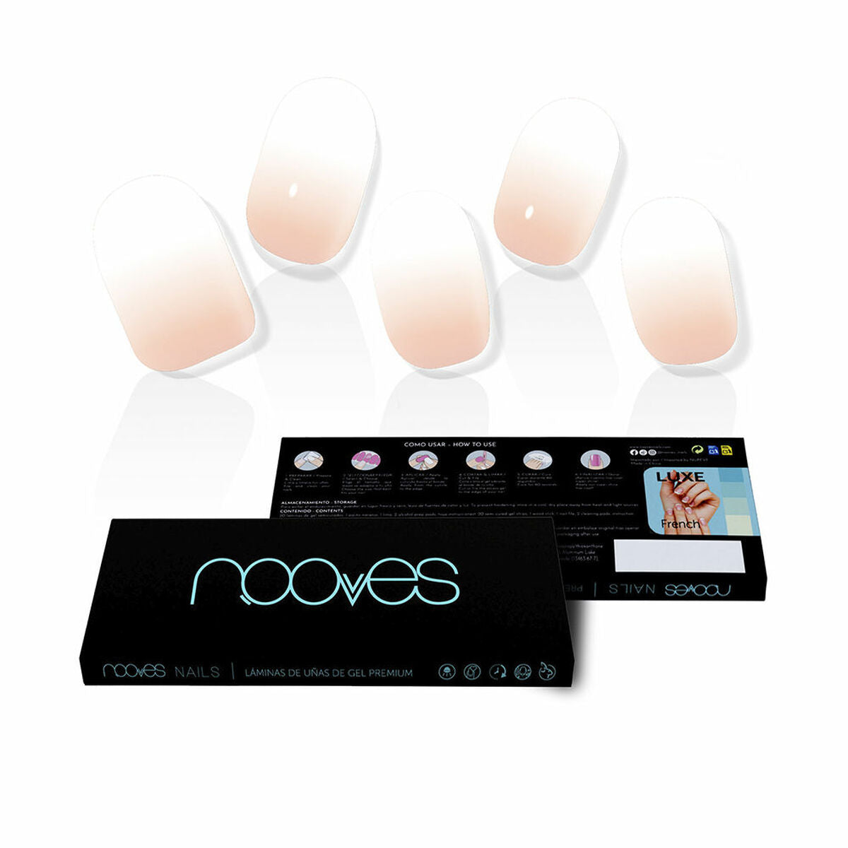 False nails Nooves Nude Baby Gel Self-adhesives 20 Pieces skincare packaging