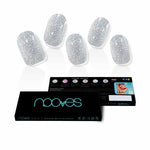 Gel Nail Strips Nooves Láminas De Uñas De Gel Glitter grey 20 Pieces skincare packaging