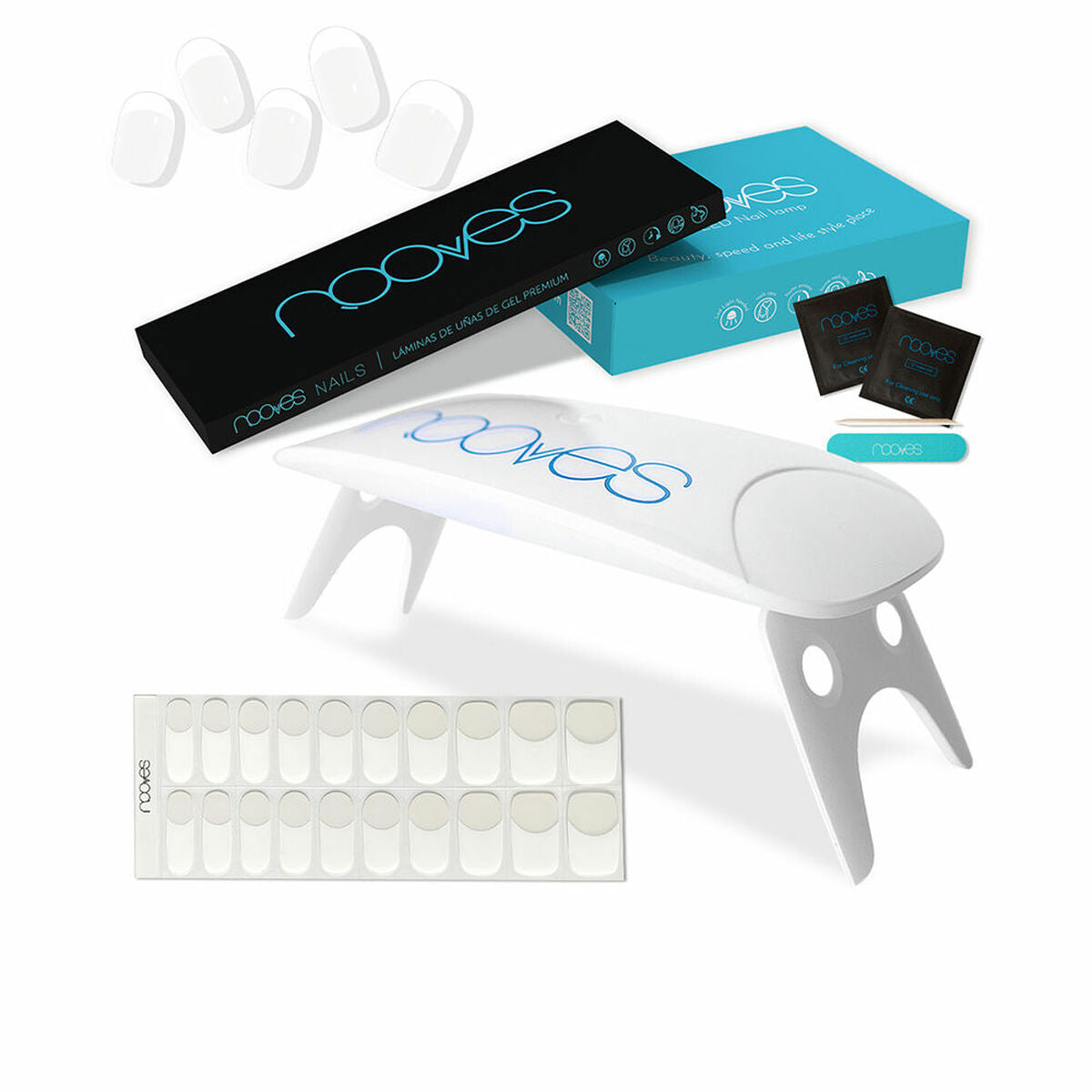 Manicure Set Nooves Premium Gel Nail Strips French manicure 5 Pieces skincare packaging