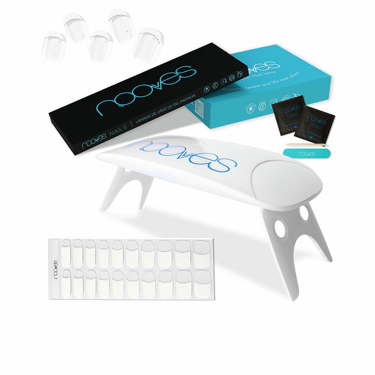 Manicure Set Nooves Premium Gel Nail Strips French manicure 5 Pieces skincare packaging
