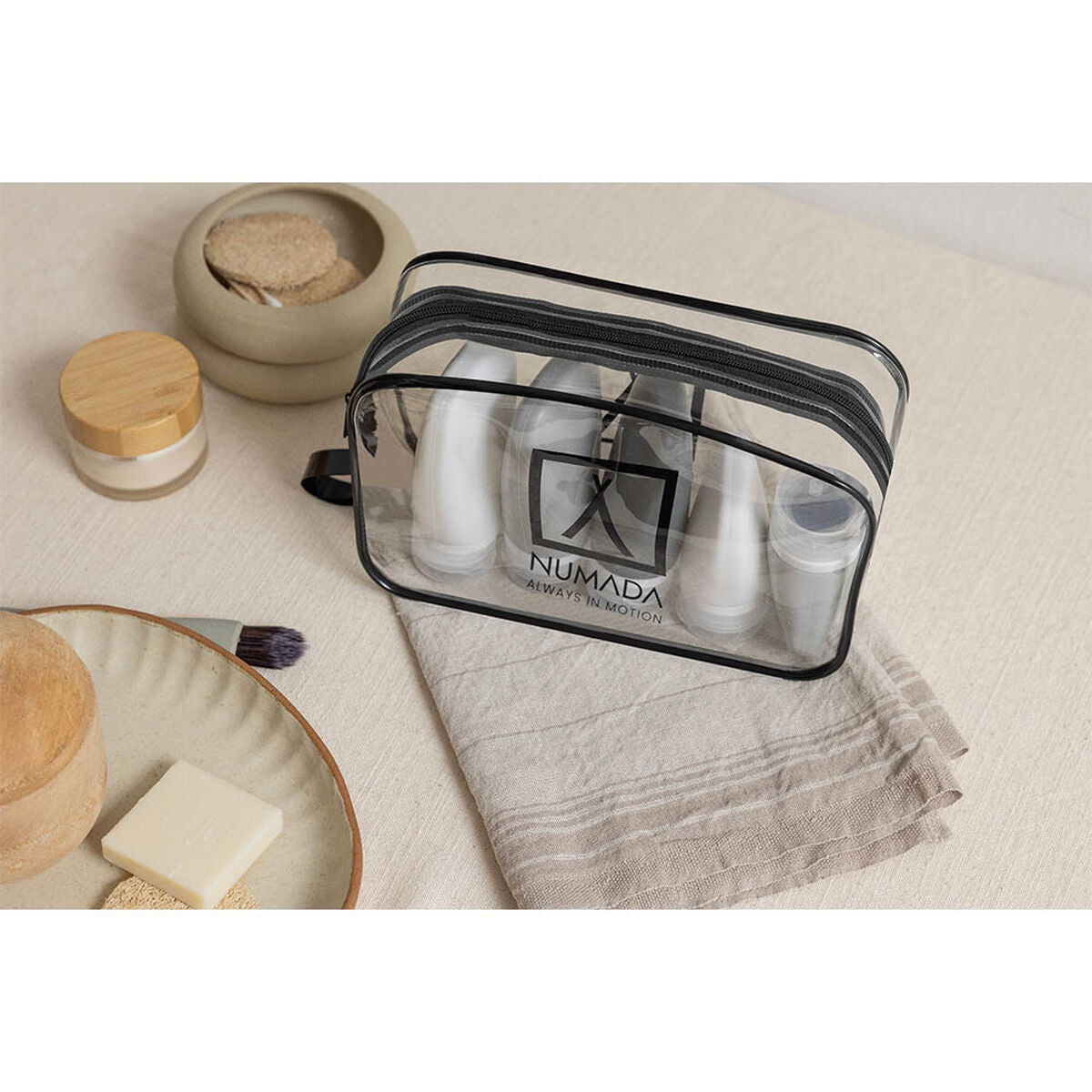 Travel Vanity Case Numada Transparent PVC Silicone 20 x 6,5 x 13,5 cm product packaging