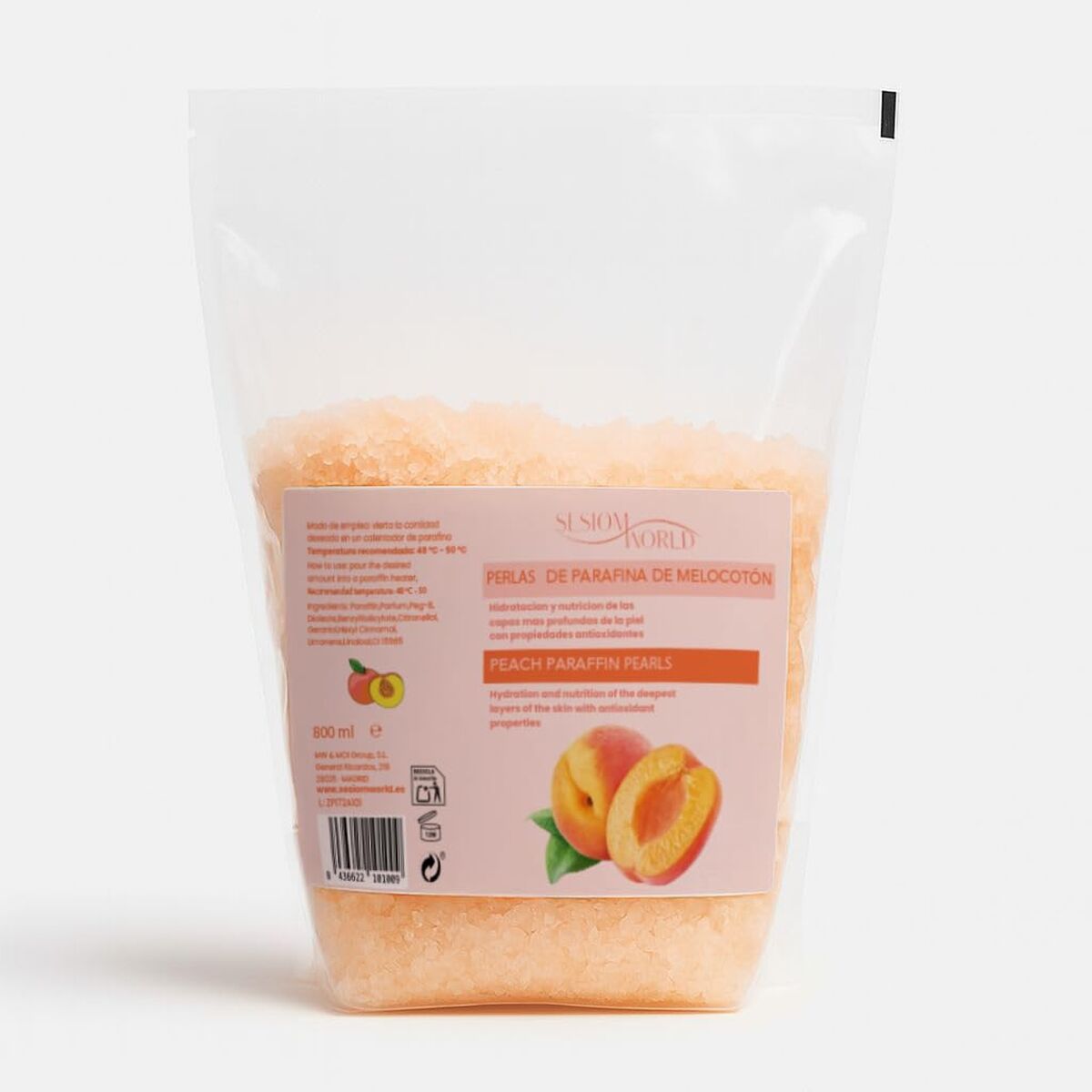 Moisturising Foot Cream SesioMWorld PARAFINA DE MELOCOTÓN 1 L skincare packaging