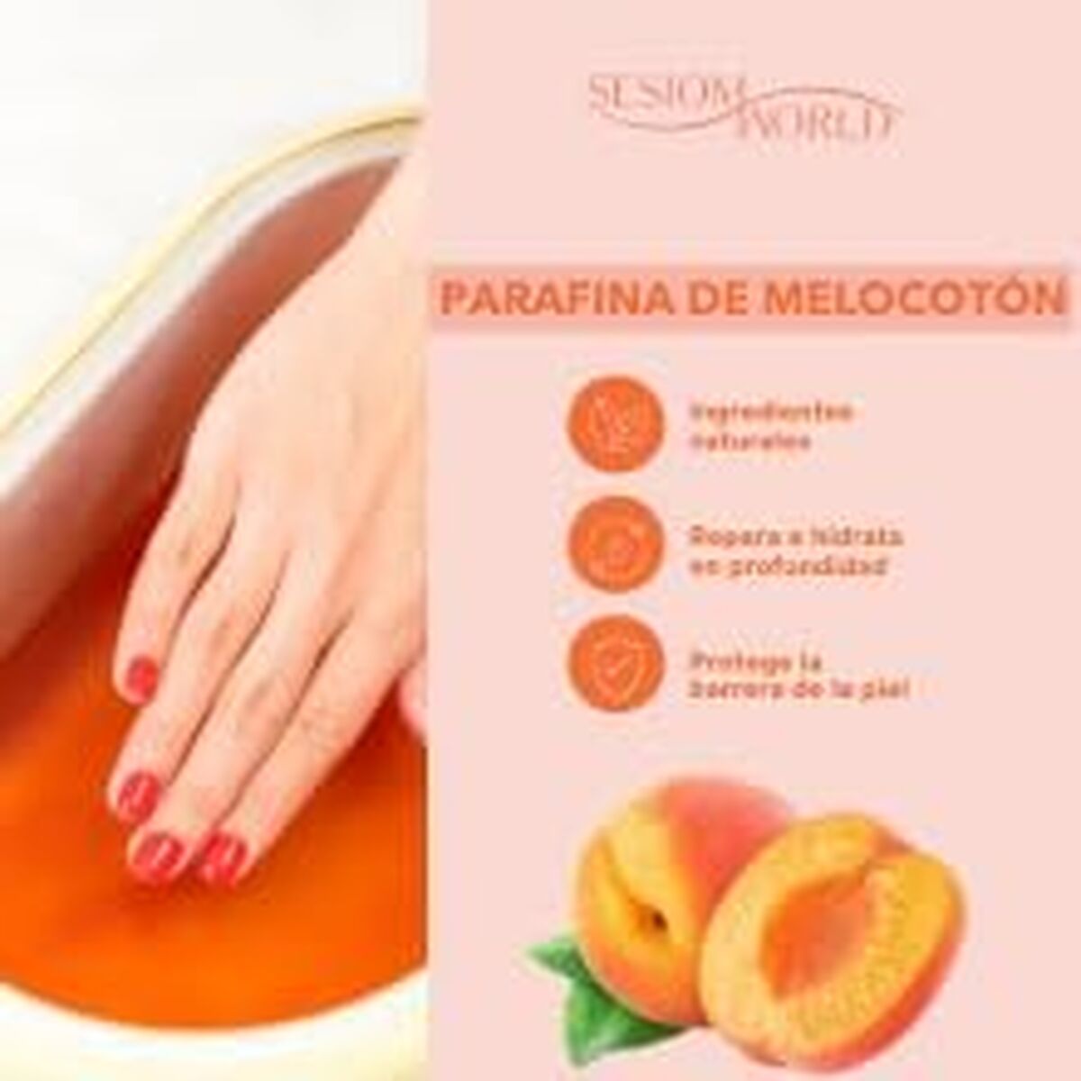 Moisturising Foot Cream SesioMWorld PARAFINA DE MELOCOTÓN 1 L skincare packaging