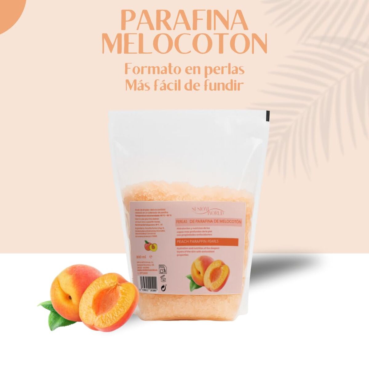 Moisturising Foot Cream SesioMWorld PARAFINA DE MELOCOTÓN 1 L skincare packaging