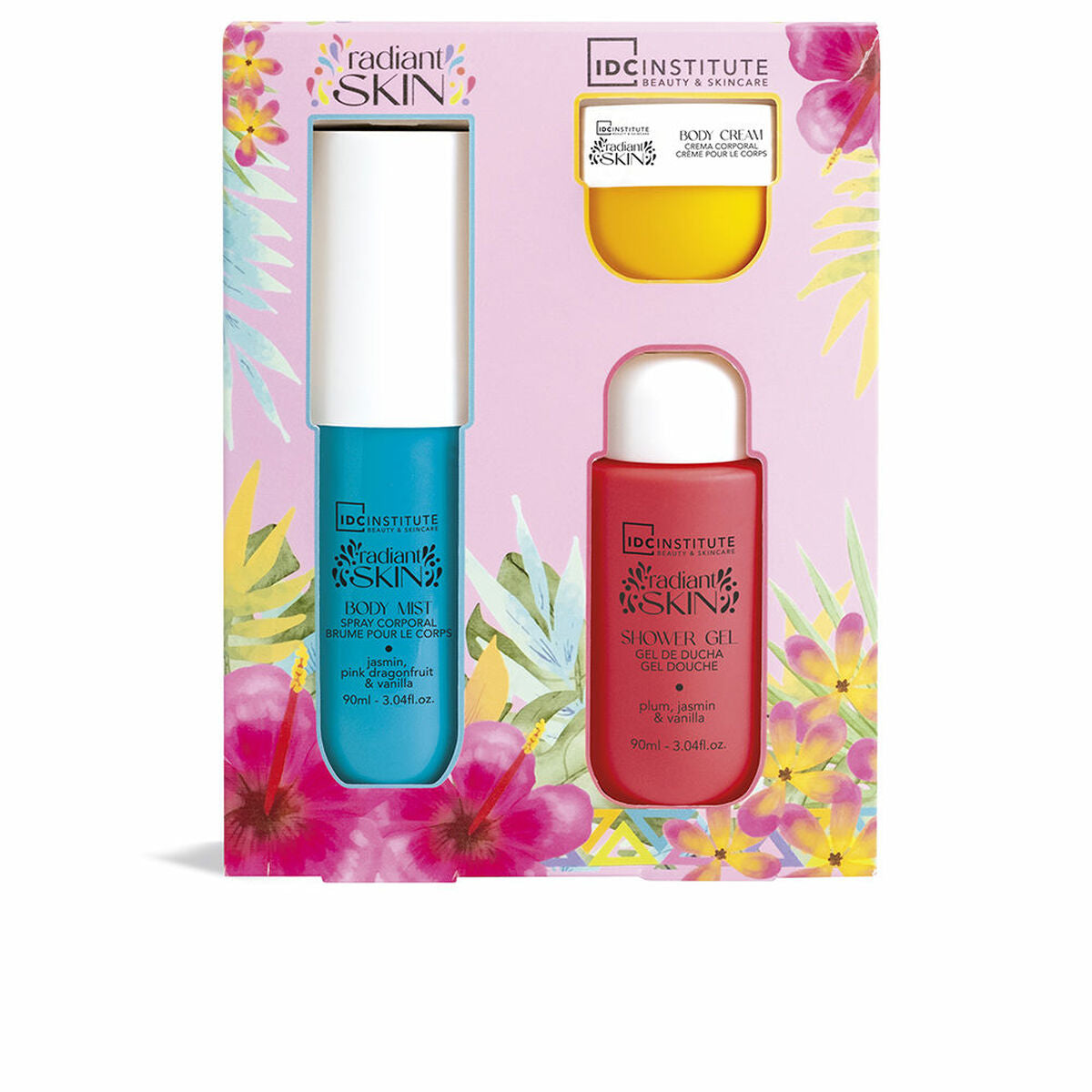 Cosmetics Set IDC Institute RADIANT SKIN 3 Pieces product packaging