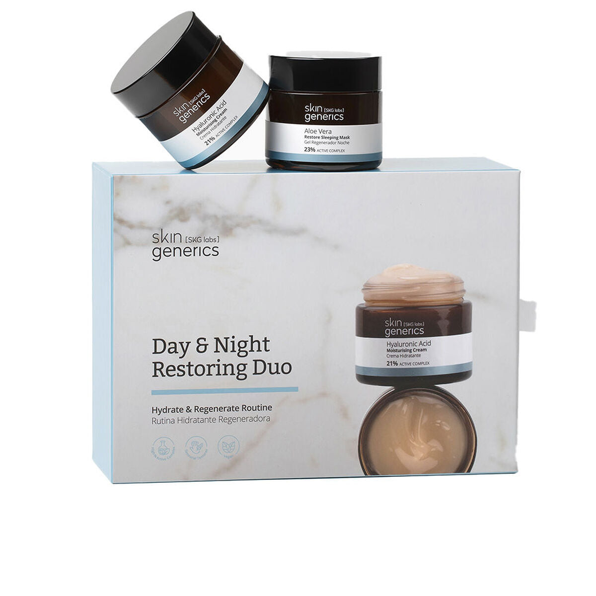 Cosmetic Set Skin Generics DAY & NIGHT RETORING DUO 2 Pieces for Women product packaging