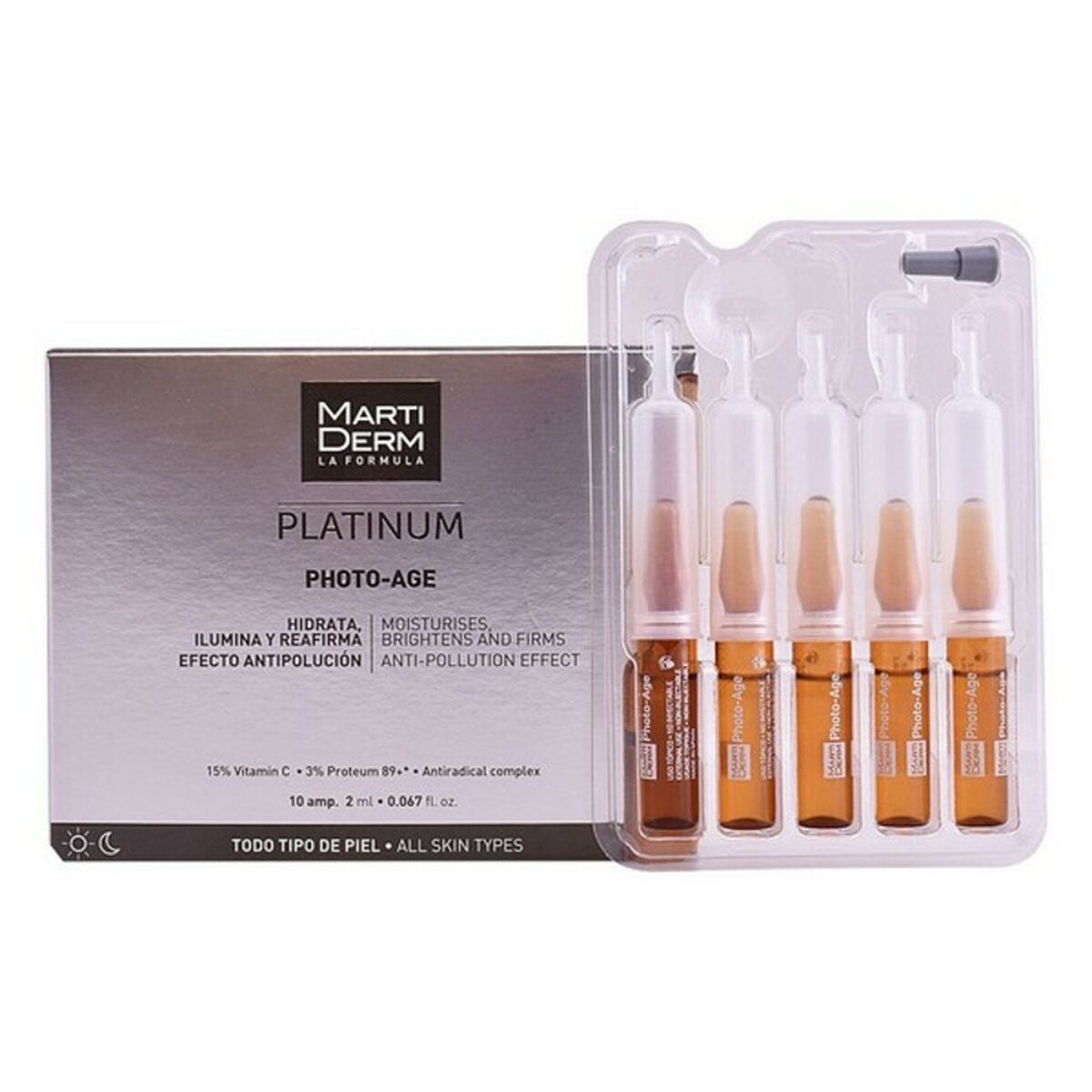 Ampoules Platinum Photo Age Martiderm (2 ml) for Women product packaging