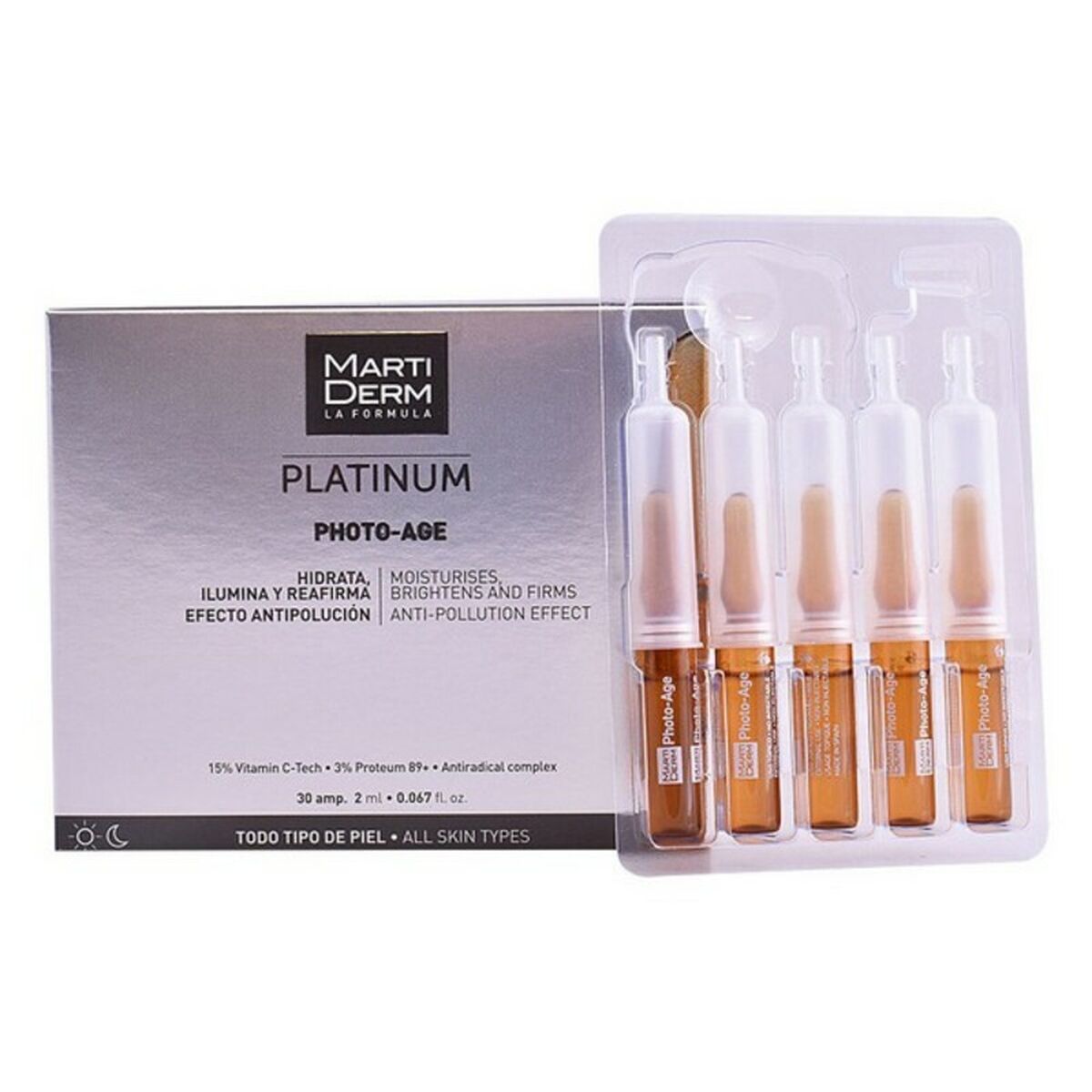 Ampoules Platinum Photo Age Martiderm (2 ml) for Women product packaging