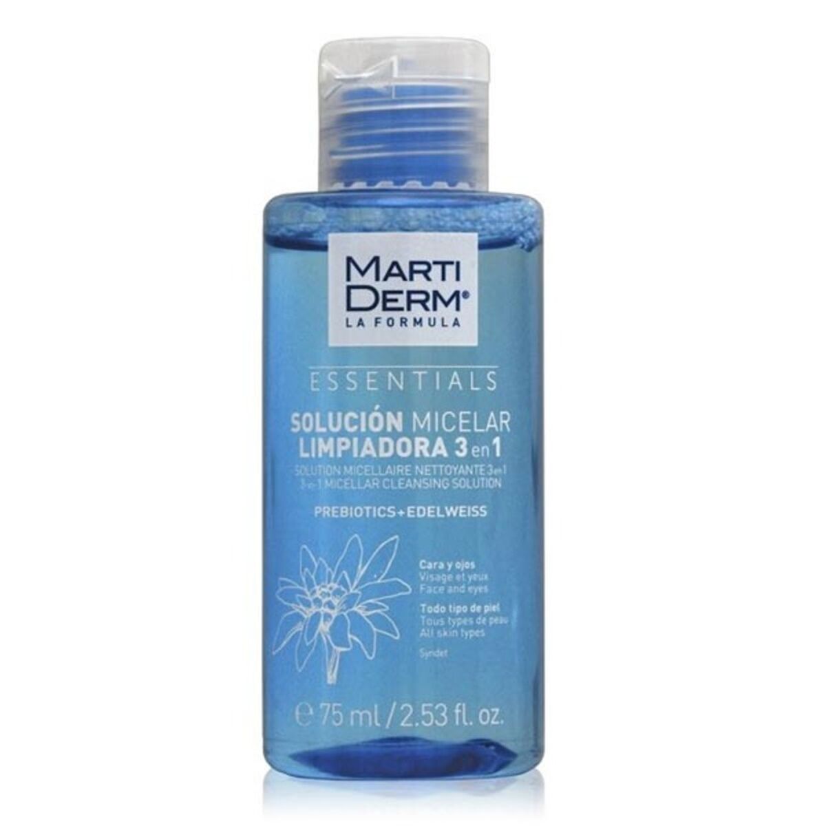 Micellar Water Martiderm 8.437E+12 75 ml product packaging