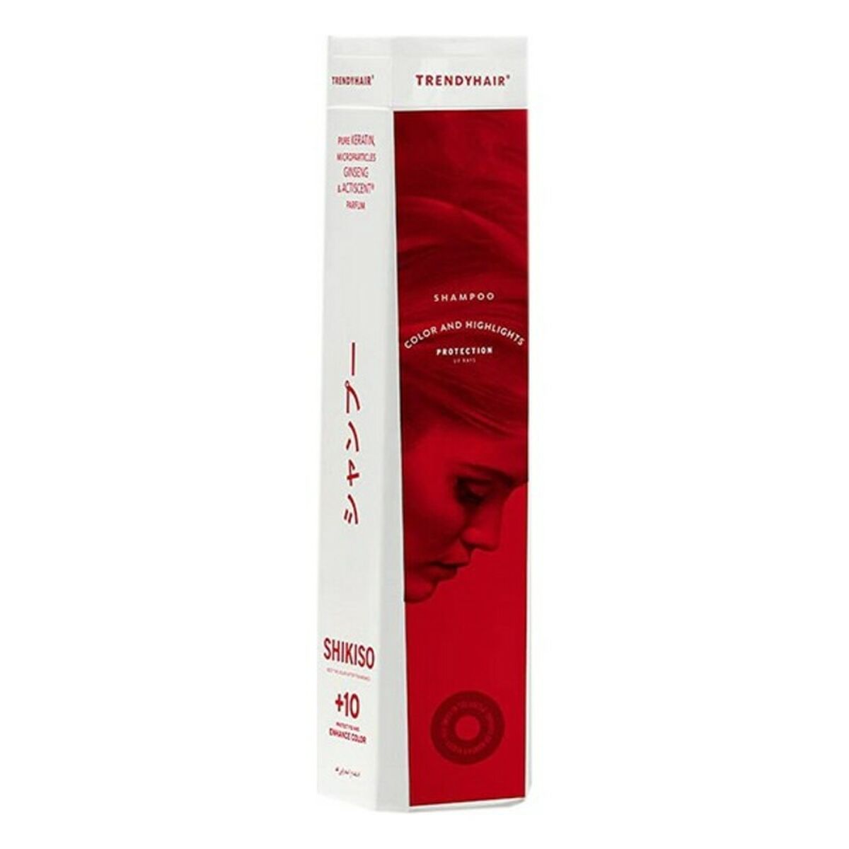 Shampoo Colour Reinforcement Shikiso Trendy Hair Keratine Ginseng (300 ml) shampoo bottle