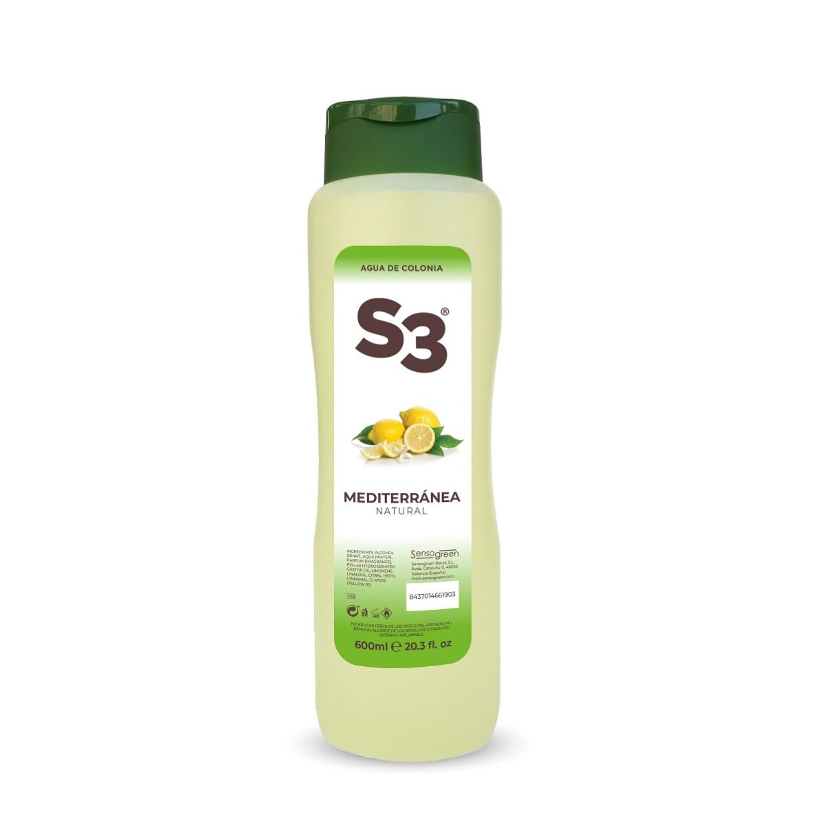 Unisex Perfume S3 Mediterranea EDC 600 ml product packaging
