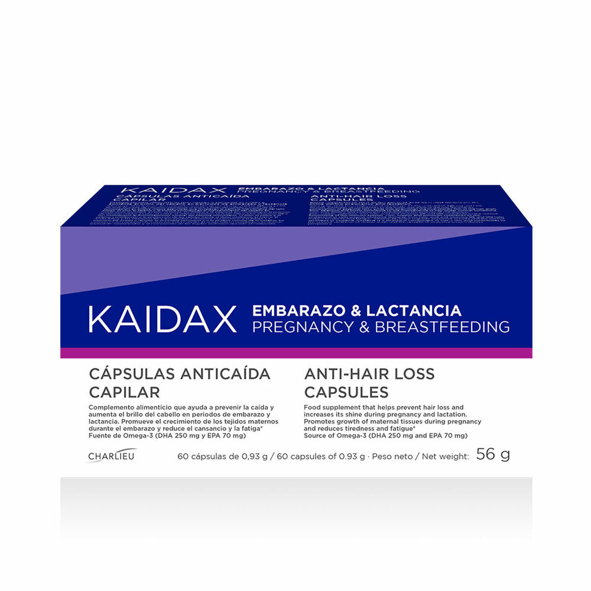Hair Loss Food Supplement Topicrem Kaidax (60 Units) product packaging