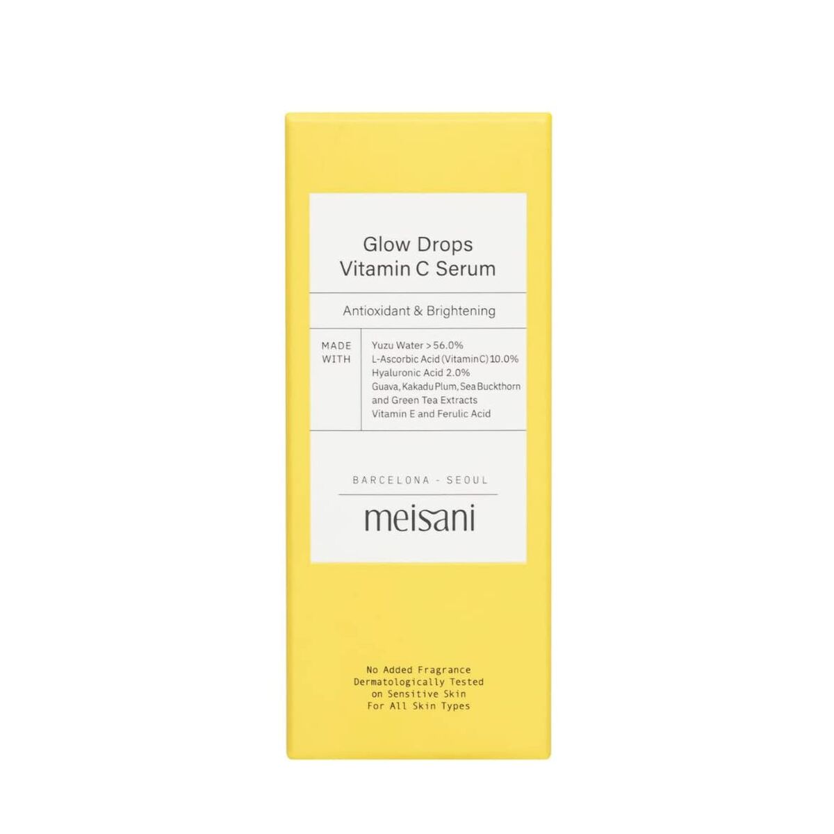 Facial Serum Meisani Glow Drops 15 ml for Women serum bottle