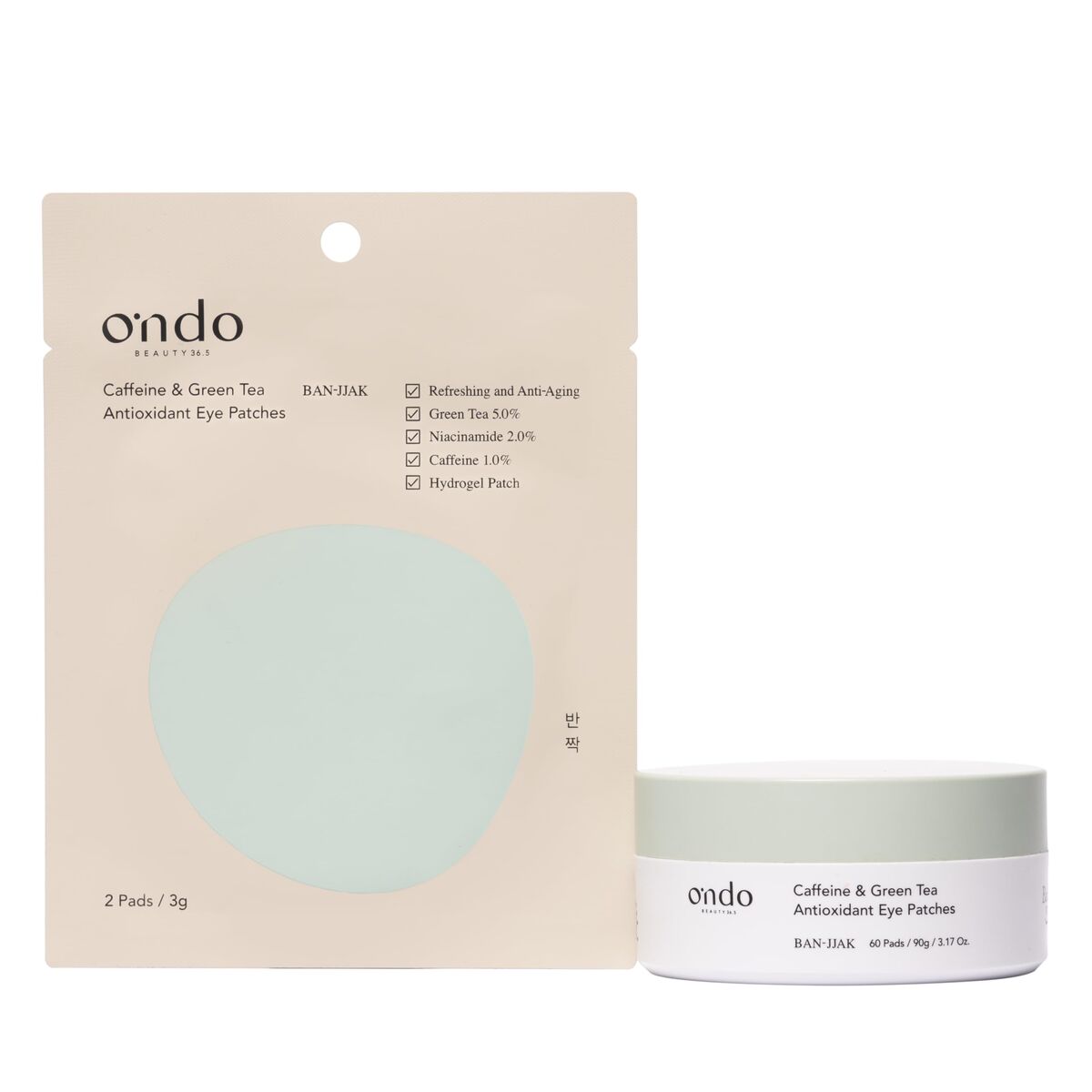 Eye Contour Ondo Beauty 36.5 CAFFEINE & GREEN TEA for Women product packaging