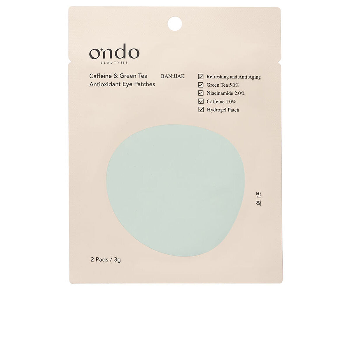 Eye Contour Ondo Beauty 36.5 CAFFEINE & GREEN TEA for Women product packaging