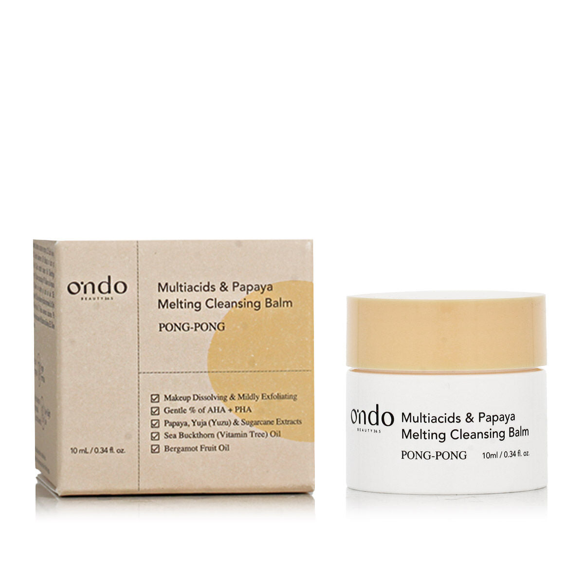 Moisturising Balm Ondo Beauty 36.5 MULTIACIDS & PAPAYA 10 ml skincare packaging