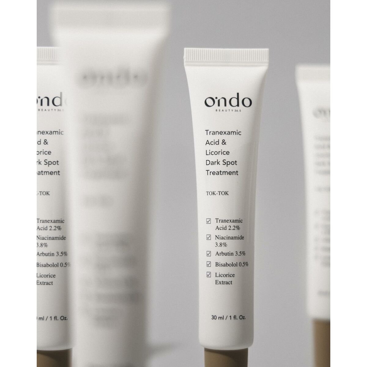 Anti-Brown Spot Care Ondo Beauty 36.5 TRANEXAMIC ACID & LICORICE DARK 30 ml product packaging