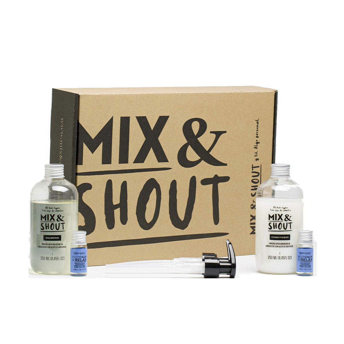 Shampoo Mix & Shout Rutina Calmante Lote Soothing 4 Pieces shampoo bottle