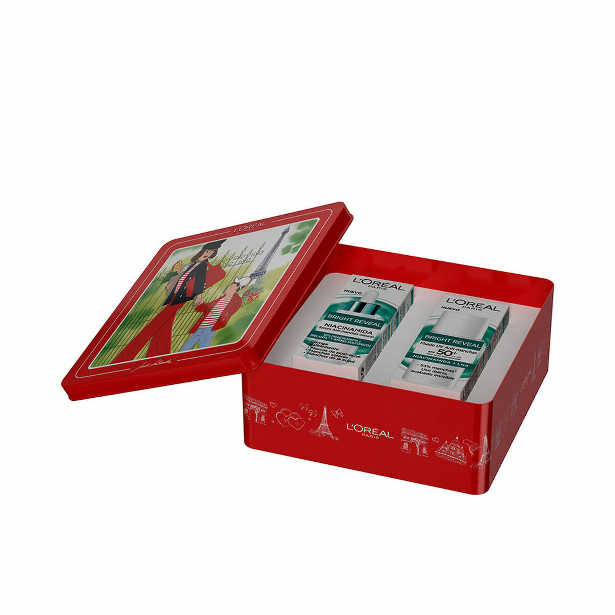 Make-Up Set L'Oreal Make Up BRIGHT REVEAL NIACINAMIDA 2 Pieces product packaging