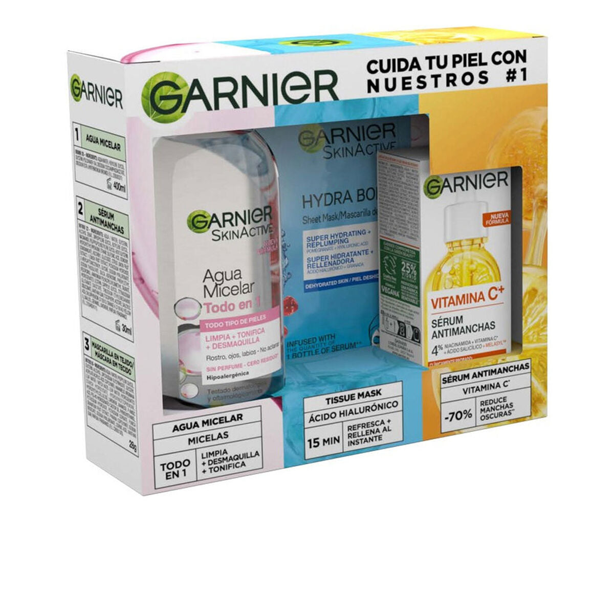Women's Cosmetics Set Garnier SKINACTIVE 3 Pieces for Women product packaging
