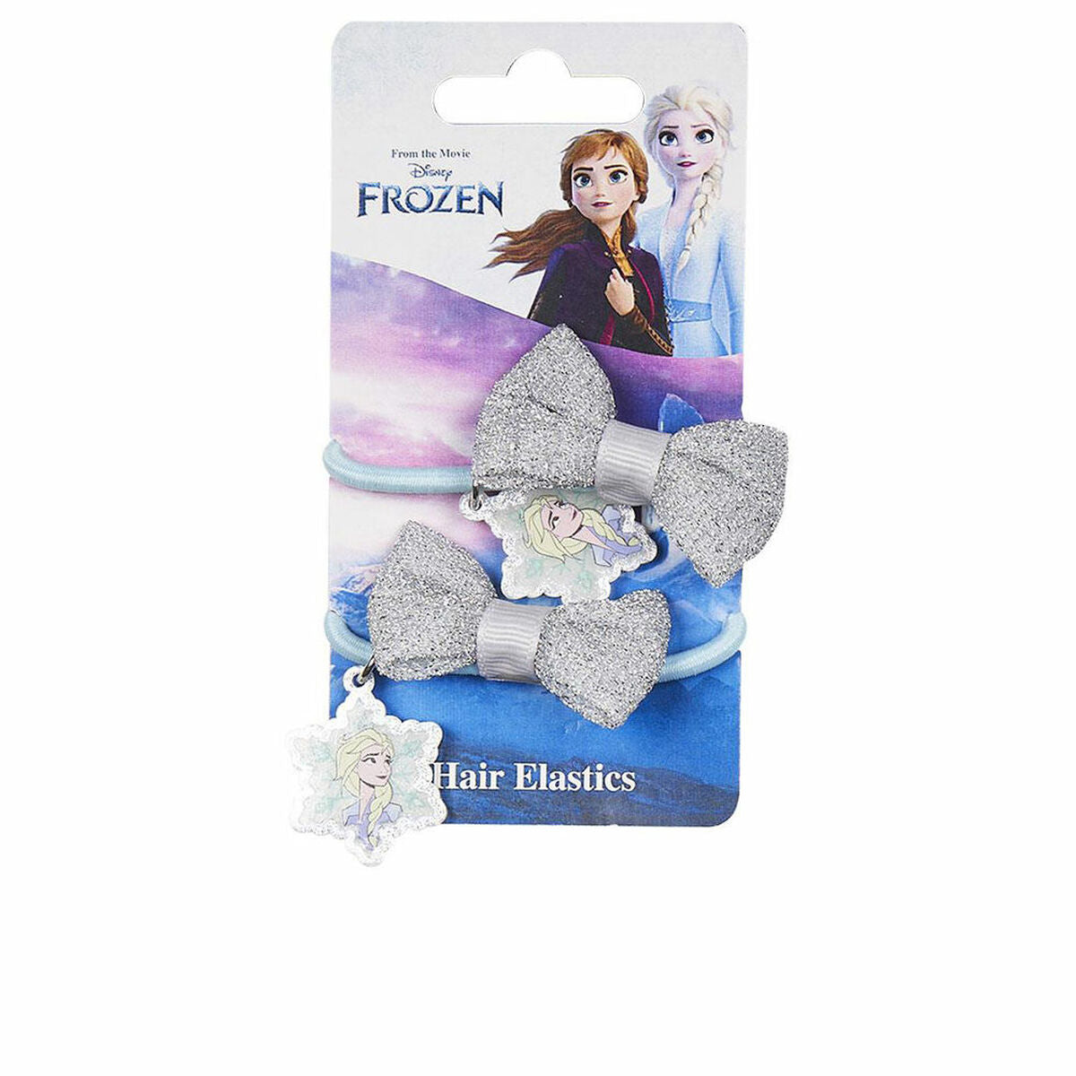 Rubber Hair Bands Inca Elásticos Lazo Disney 2 Units Blue Silver Lasso (2 Units) product packaging
