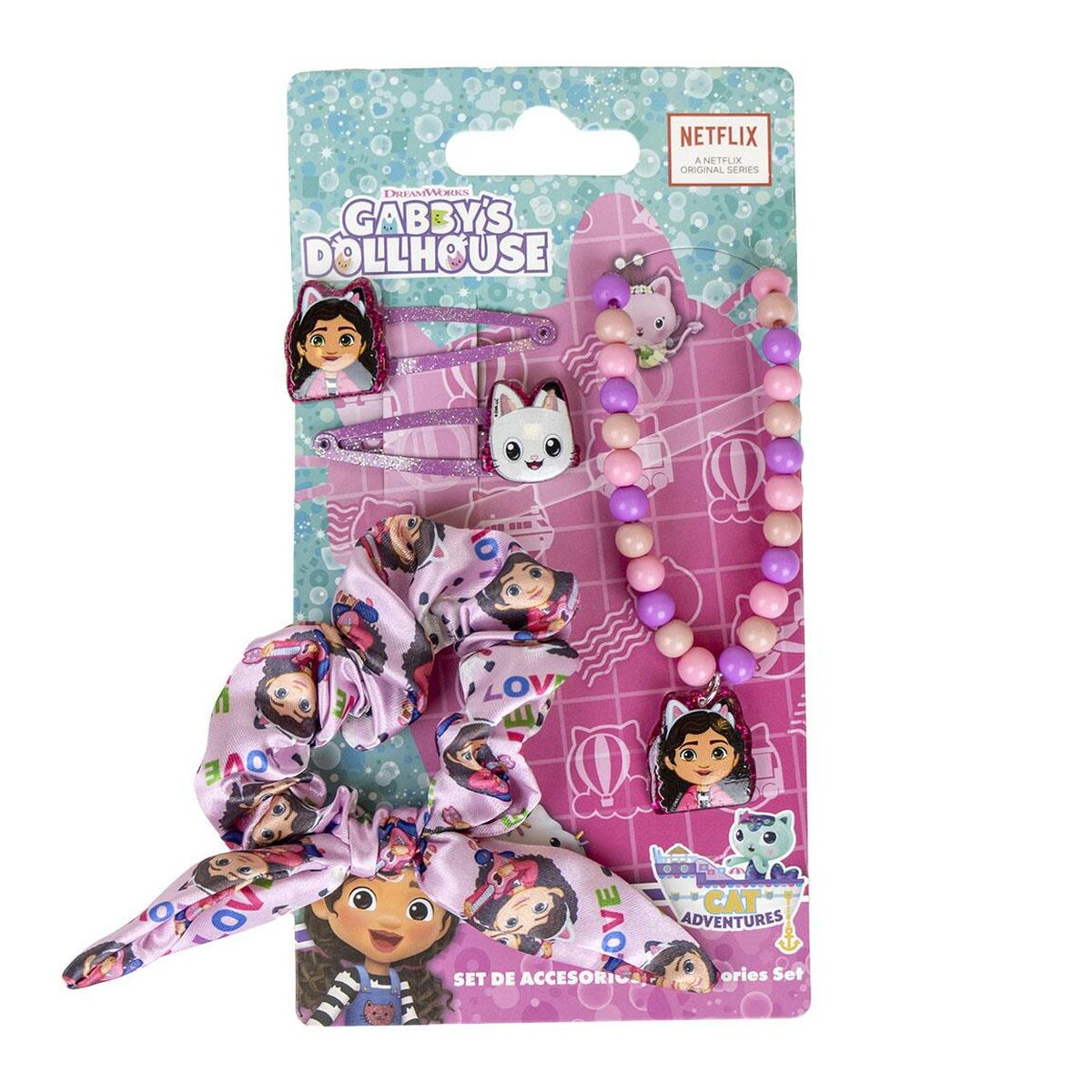 Hair accessories Gabby's Dollhouse Pink 4 Pieces product packaging