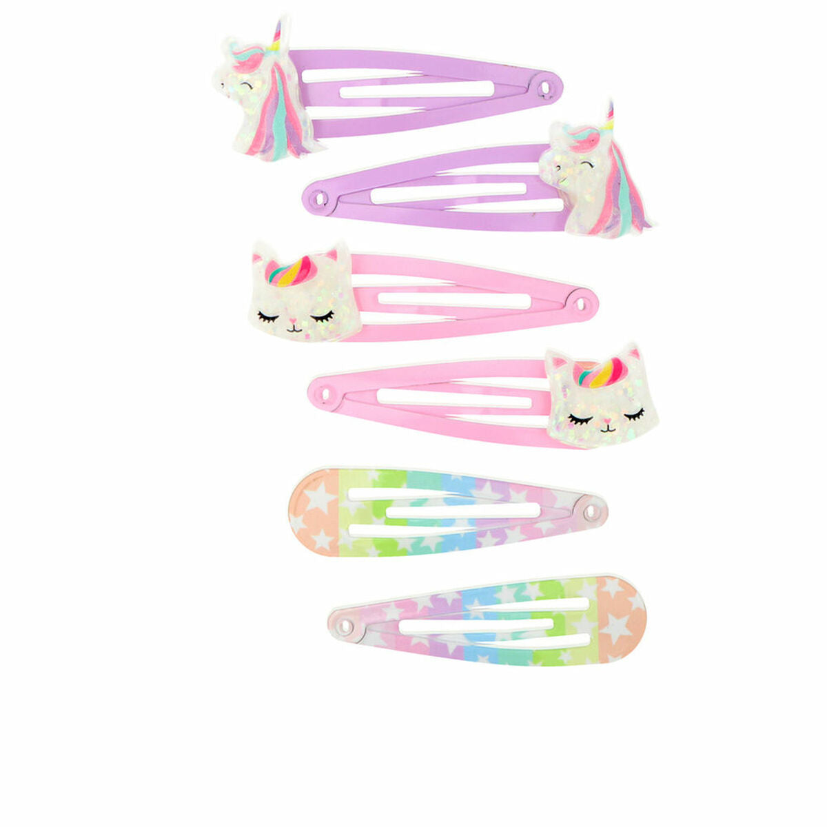 Hair Clips Inca Multicolour Unicorn 6 Units product packaging