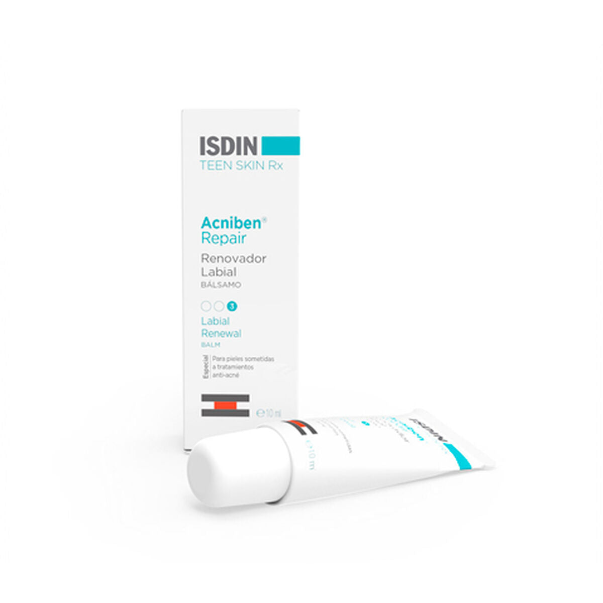 Lip Balm Isdin Acniben 10 ml Repair Complex skincare packaging
