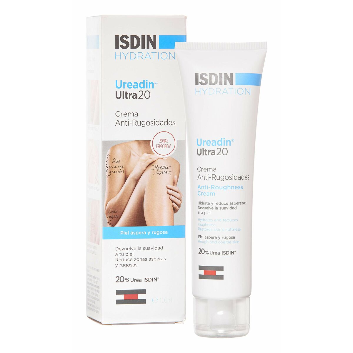Moisturising Body Cream Isdin Ureadin Ultra20 100 ml Anti-roughness skincare packaging