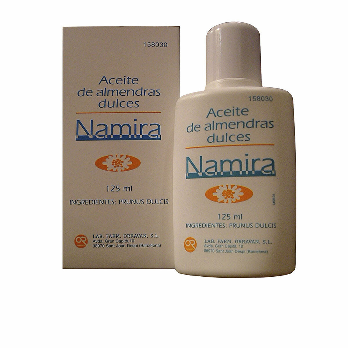 Body Cream Namira Aceite De Almendras 125 ml Almond Oil skincare packaging